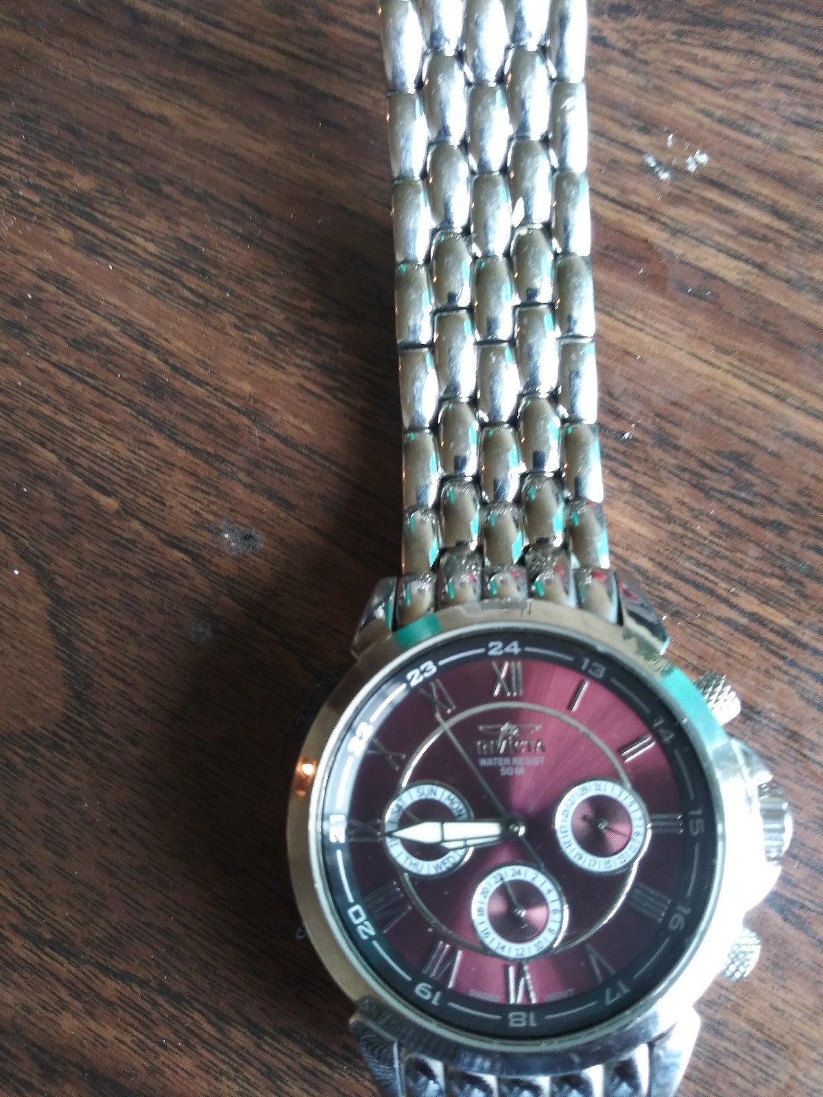 Invicta watch sapphire back ground