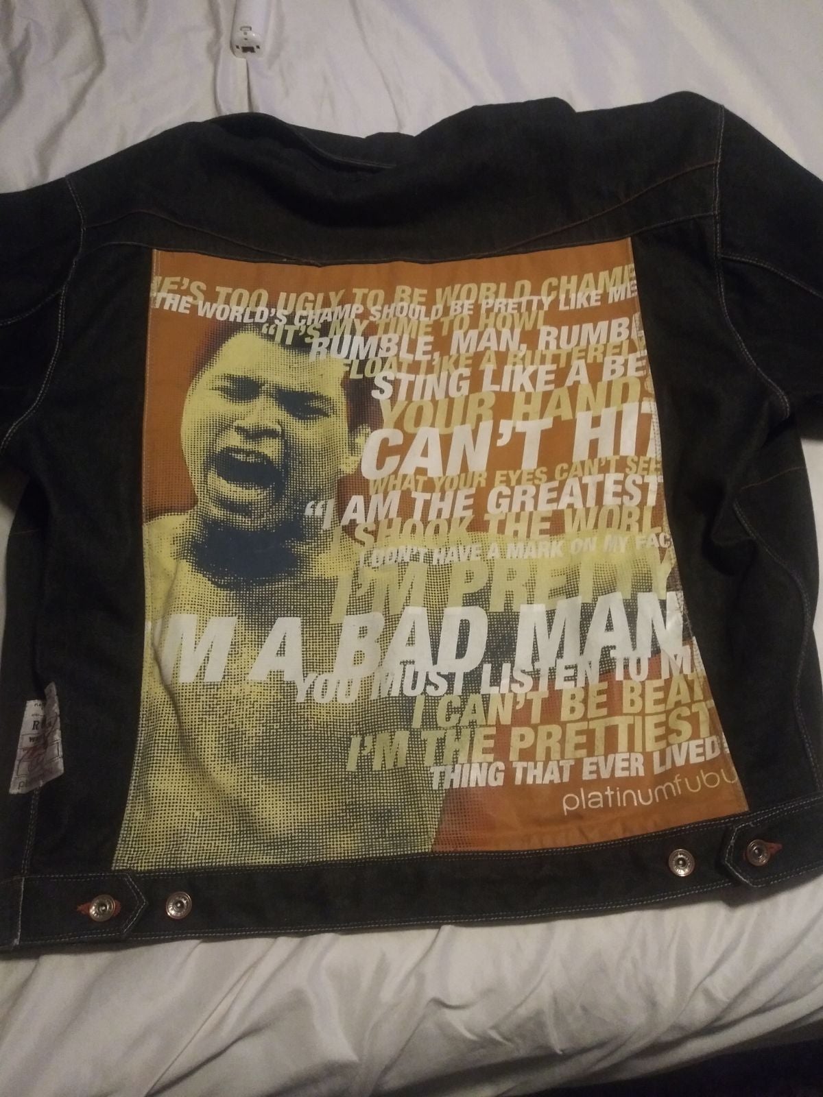 Muhammad Ali Vintage Denim Jacket (L) Pl