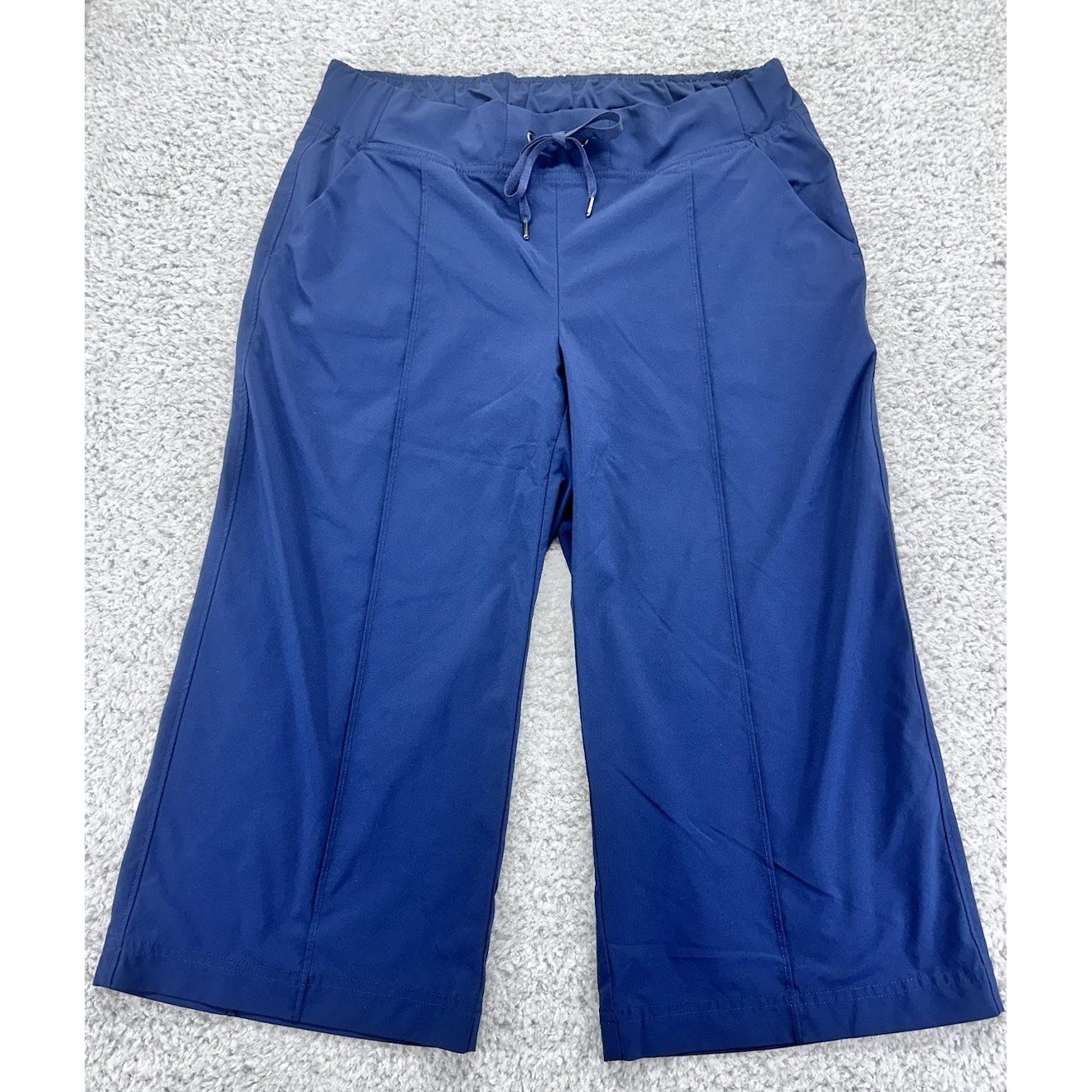 Athleta Crosstown Culotte Pants Navy Blue Women's Size 8 Cropped Pockets