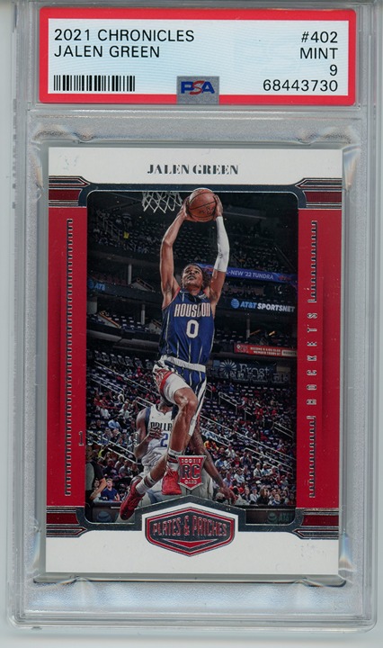 2021-22 Chronicles JALEN GREEN Plates & Patches Rookie RC /249 Rockets PSA 9.