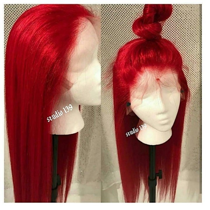 celebrity Red lace front wig