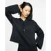 Nike Boutique Hoodie Womens Medium Black Fringe Training Cropped BV4518 010