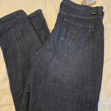 NEW EDDIE BAUER WOMEN FLANNEL LINED JEANS Sz 12 COTTON Boyfriend Midrise Slim