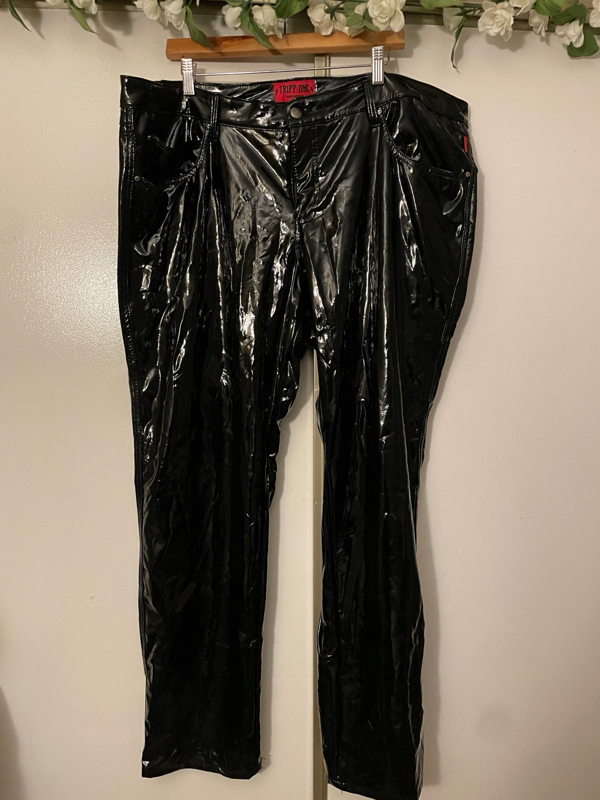 TRIPP NYC VINYL PLEATHER PANTS