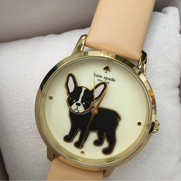 Kate Spade Antoine Metro Grand Watch NWT French Bulldog