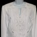 Studio I White Blazer with Embroidered Details, Covered Buttons Size 10