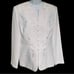 Studio I White Blazer with Embroidered Details, Covered Buttons Size 10