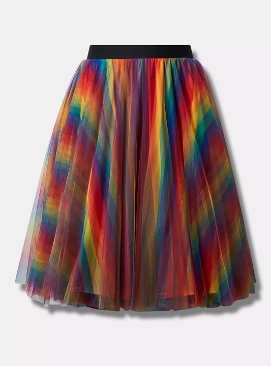 TORRID Pride Midi Tulle A-Line Skirt OOP NWT PLUS SIZE 4 Sealed in original bag