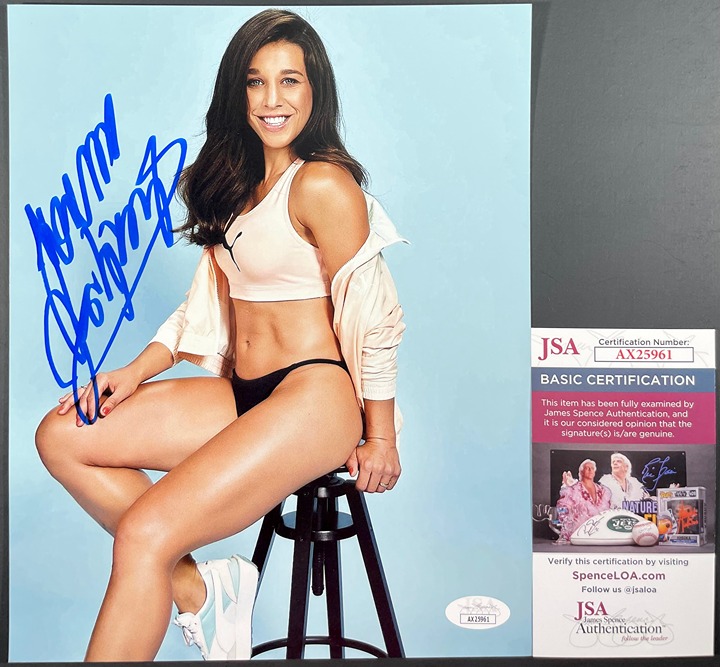 UFC HOF Joanna Jedrzejczyk Signed 8x10 Photo G Autograph MMA Fighter JSA COA