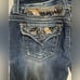 Miss Me Dark Wash Denim Cropped Jeans Embellished Size 25 inseam 23