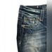 Miss Me Dark Wash Denim Cropped Jeans Embellished Size 25 inseam 23
