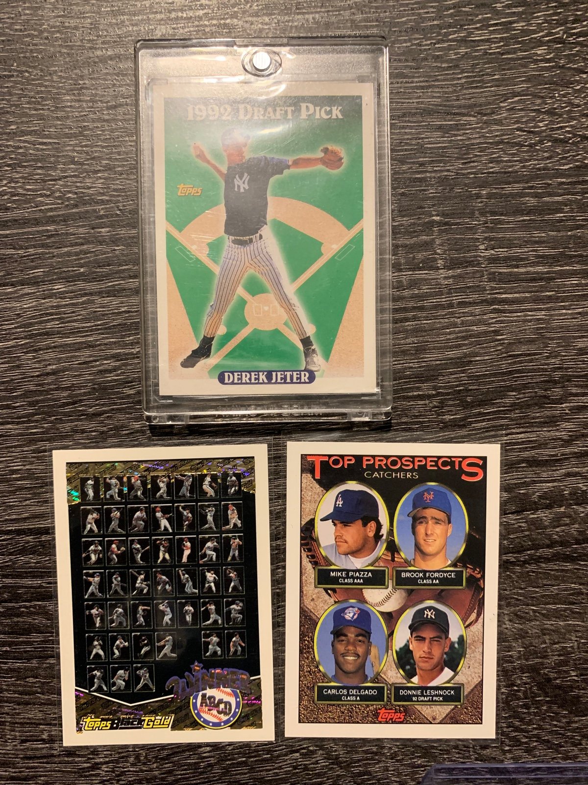 1993 topps lot Derek jeter , mike Piazza topps gold winner abcd