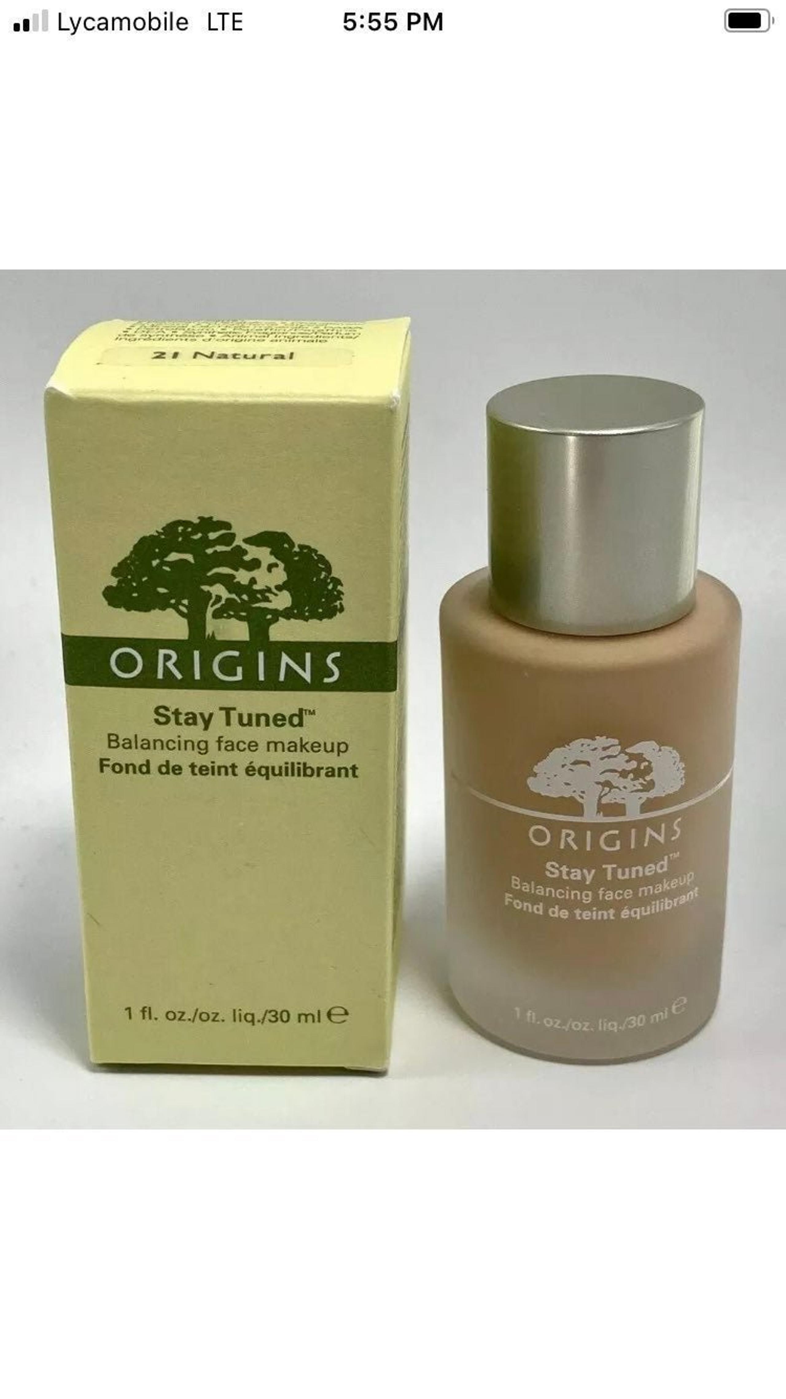 ORIGINS Stay Tuned Balancing Face Makeup Foundation NATURAL 21 1oz 30ml New Box