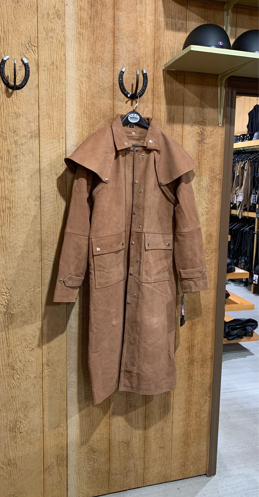 New Brown Leather Duster Sz Small