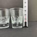 (2) Bailey's Irish Cream Bubble Base Etched Frosted Swirls Lowball Glasses