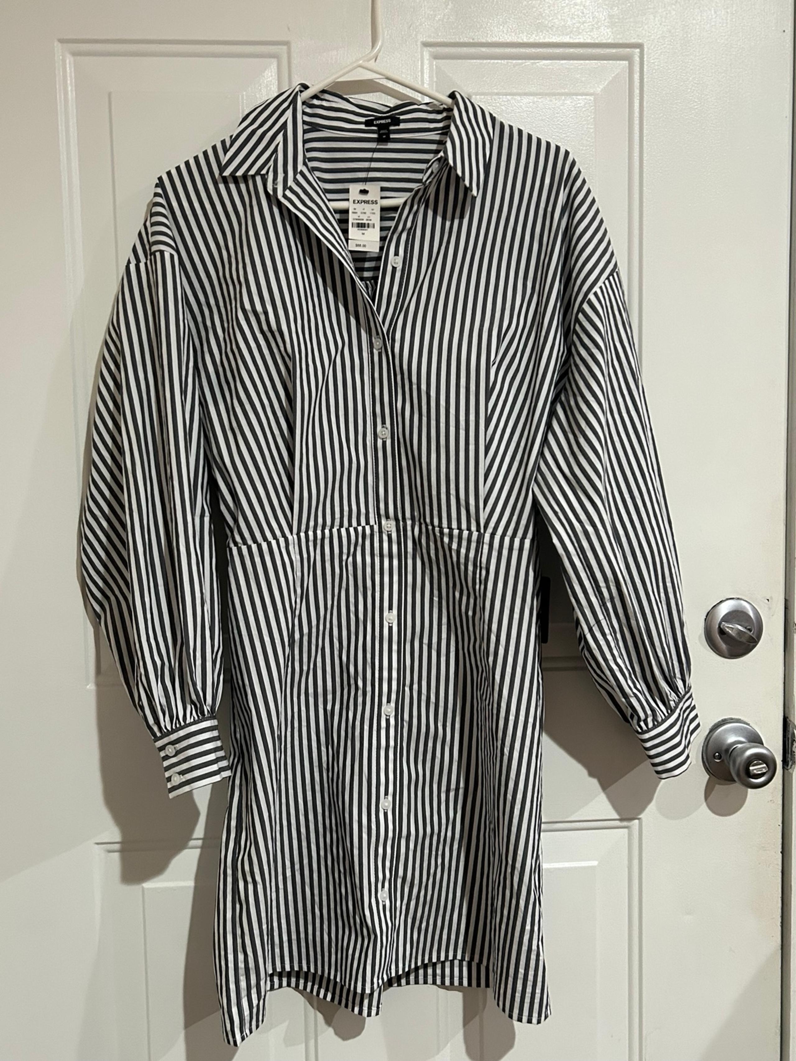 Striped long sleeve dress