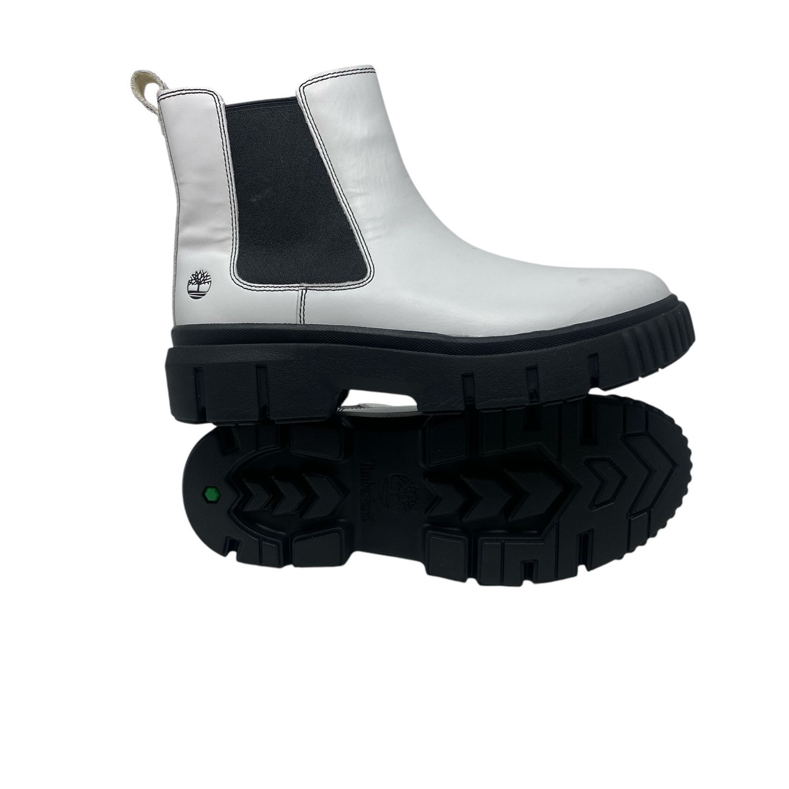 Timberland Women's Greyfield Chelsea Boots White Full-Grain Size 9 NWOB