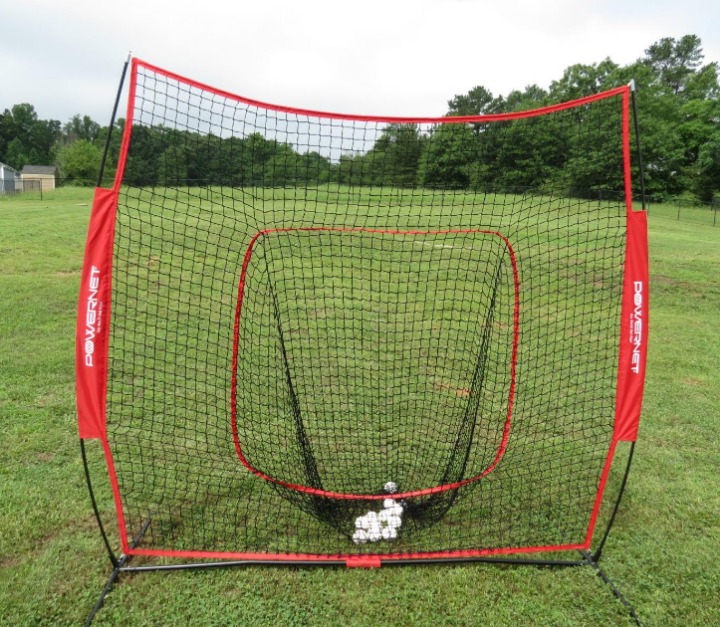 Baseball Softball Practice Net for Hitting and Throwing with 7x7 Bow Frame