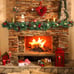 9 FT LED Christmas Garland with Pinecones Red Berries Bows