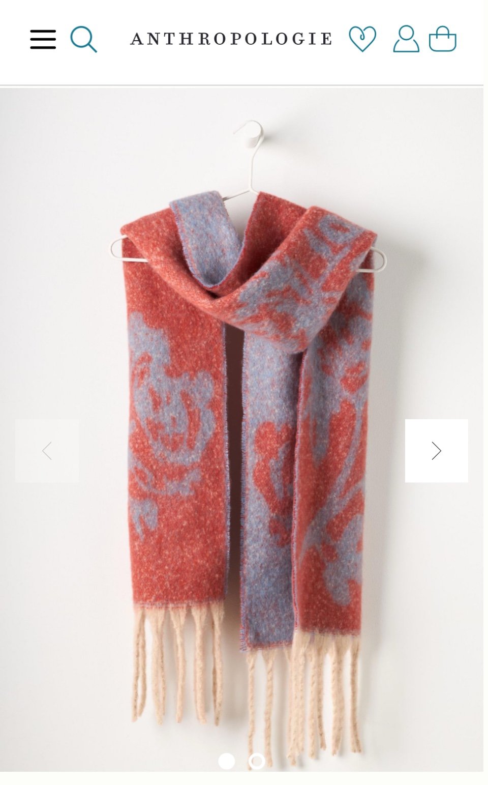 NWOT Anthropologie Brushed Woven Scarf: Floral Edition (sold out online)