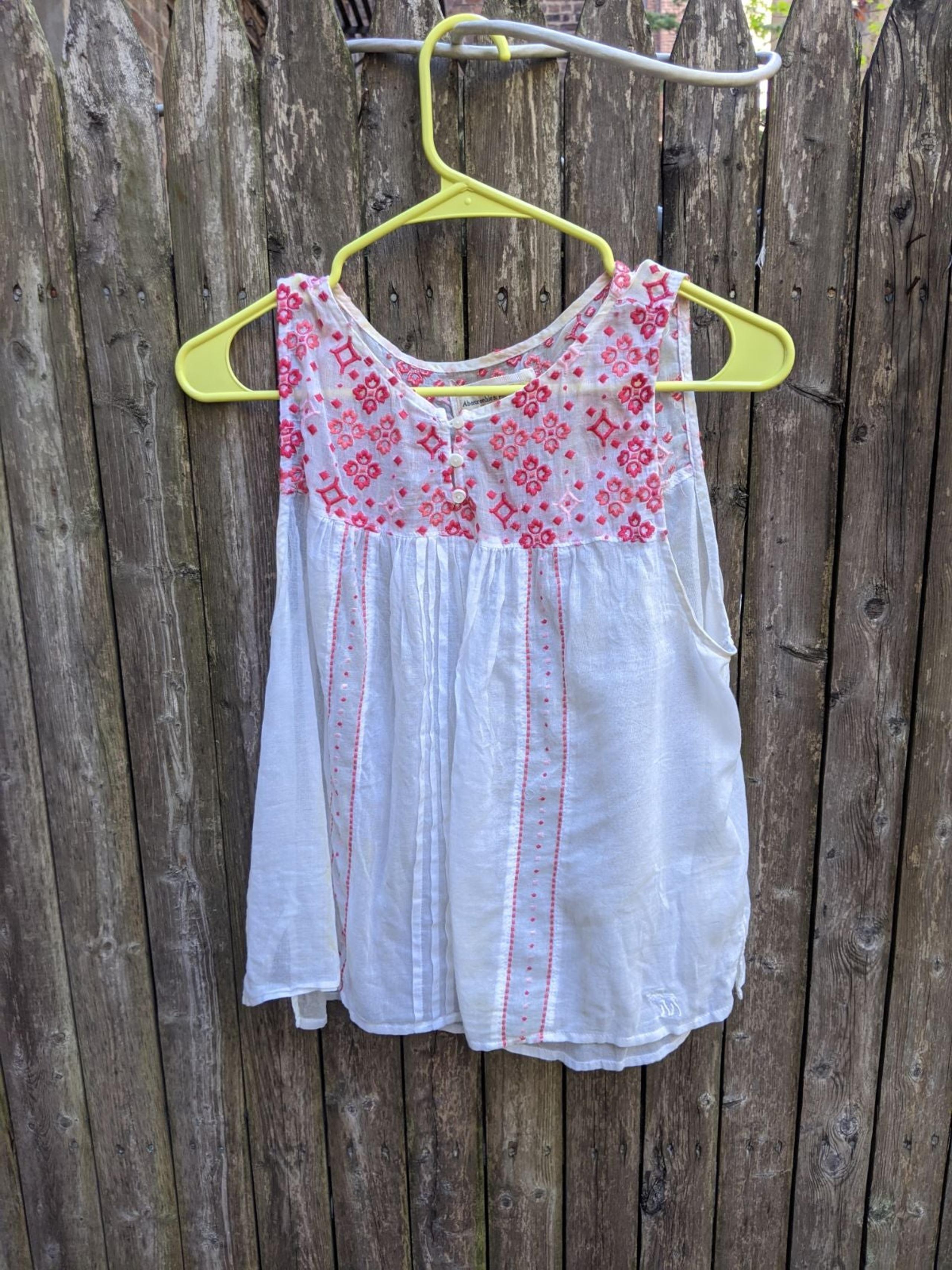 Abercrombie and Fitch Embroidered Tank