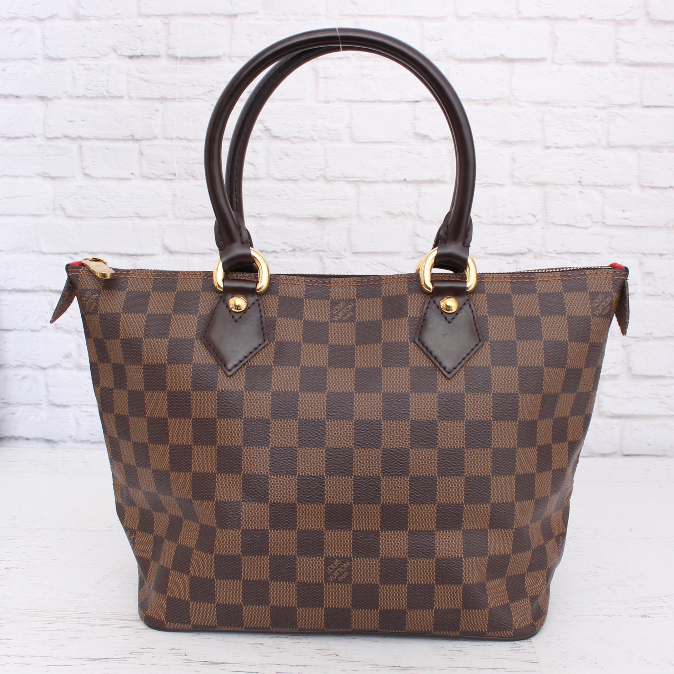 Louis Vuitton Saleya PM Tote Damier Ebene Shoulder Bag Handbag Leather LV Purse