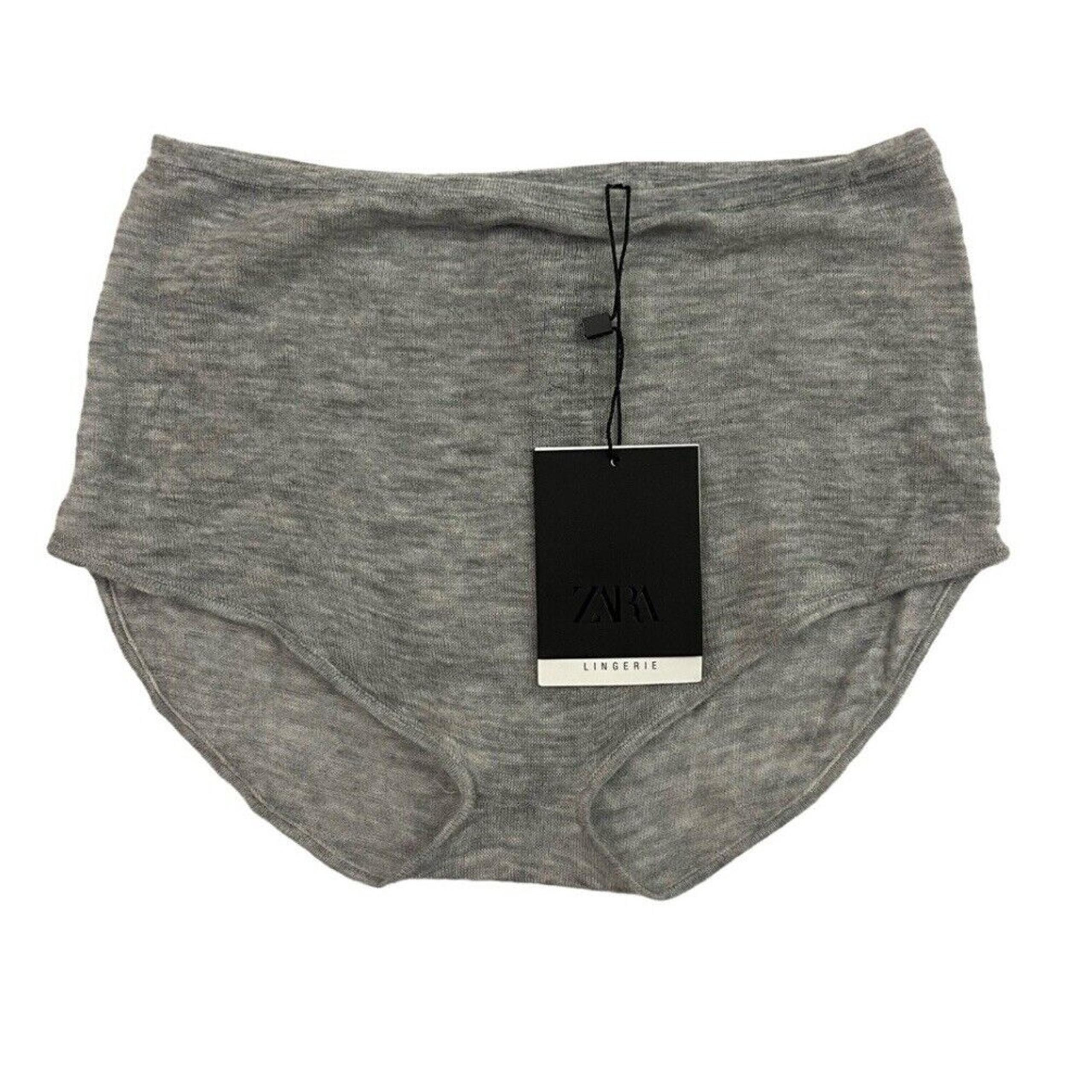 Zara Shaping Panties Womens Small Gray Seamless Brief Light Compression NEW