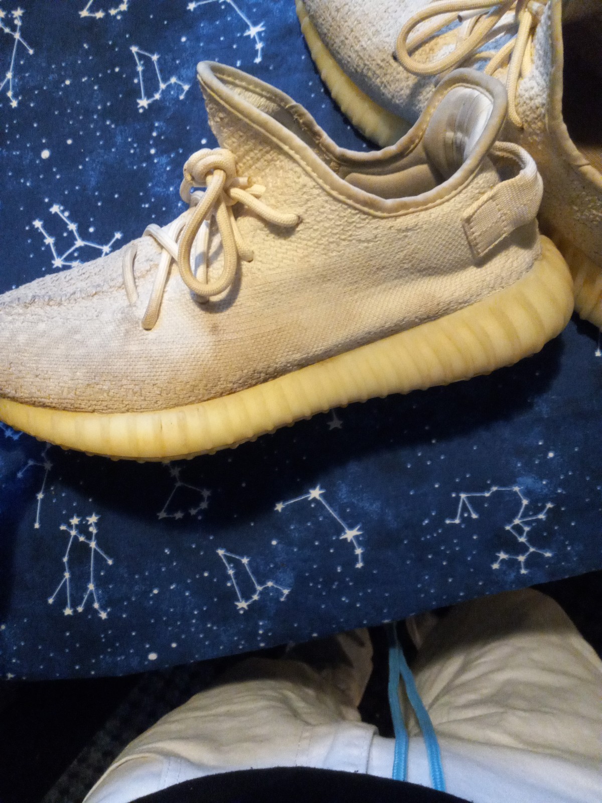 These are yezzys 350 boost whites ive had em for about 3 months