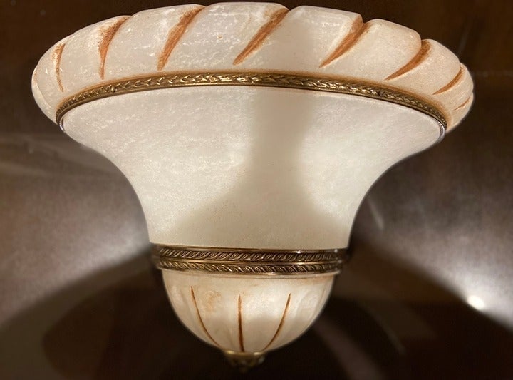 Stunning Vintage 495 Alabaster Wall Sconce 150