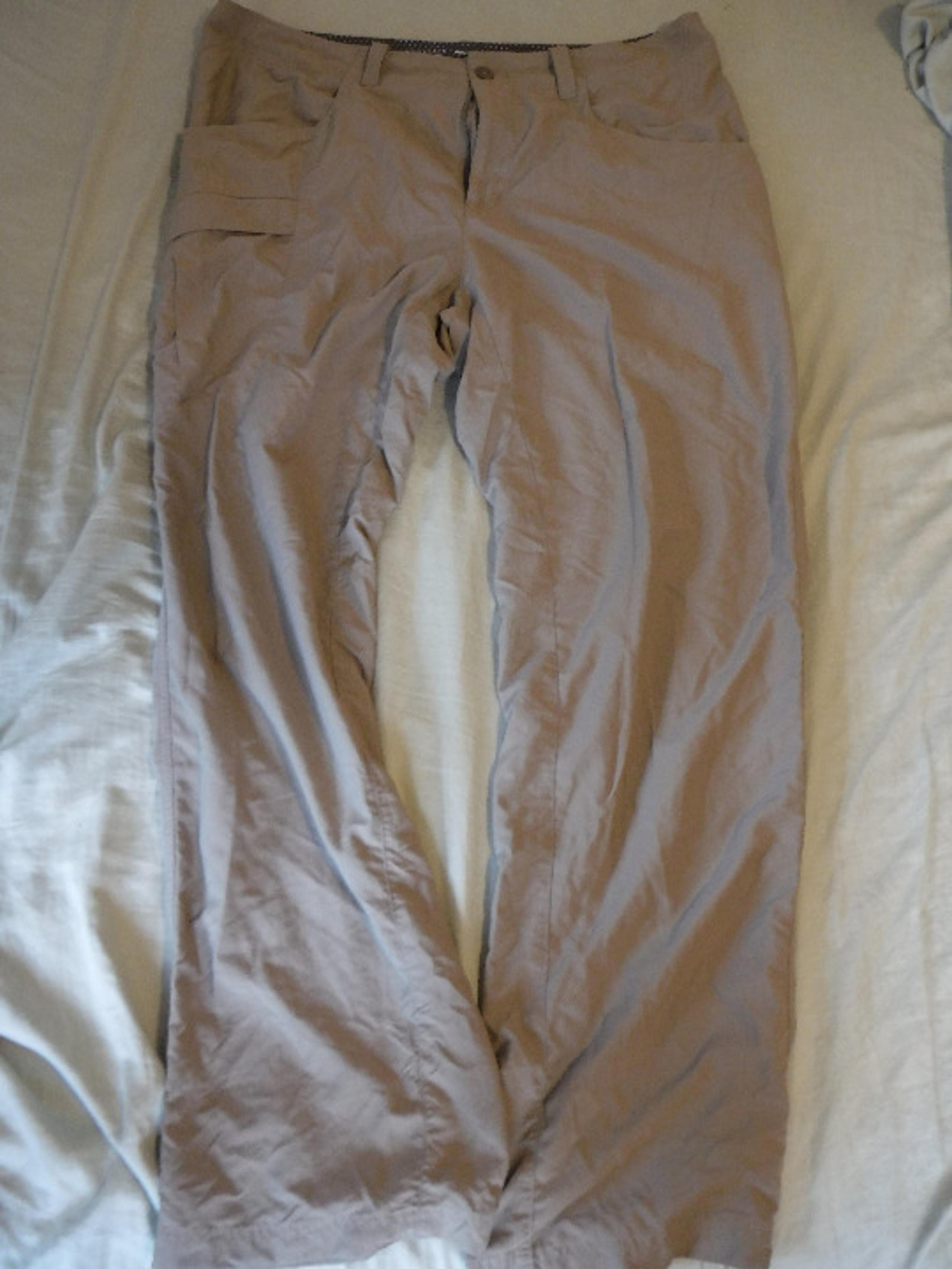 Mens 36 x 32 Lightweight Hiking Pants Beige Tan - Mountain Hardwear