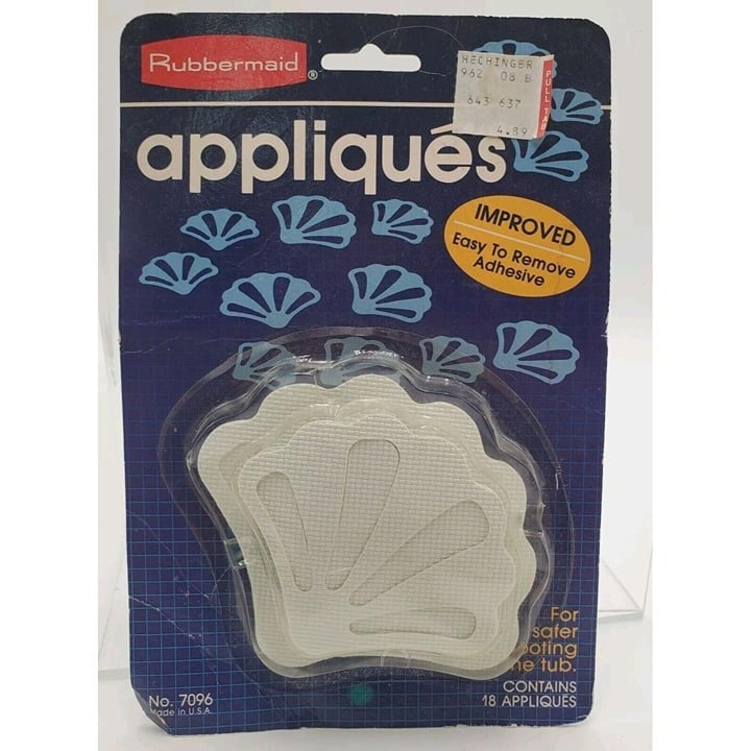 NOS Vintage 1984 Rubbermaid Pack Of 18 White Bathtub Appliques