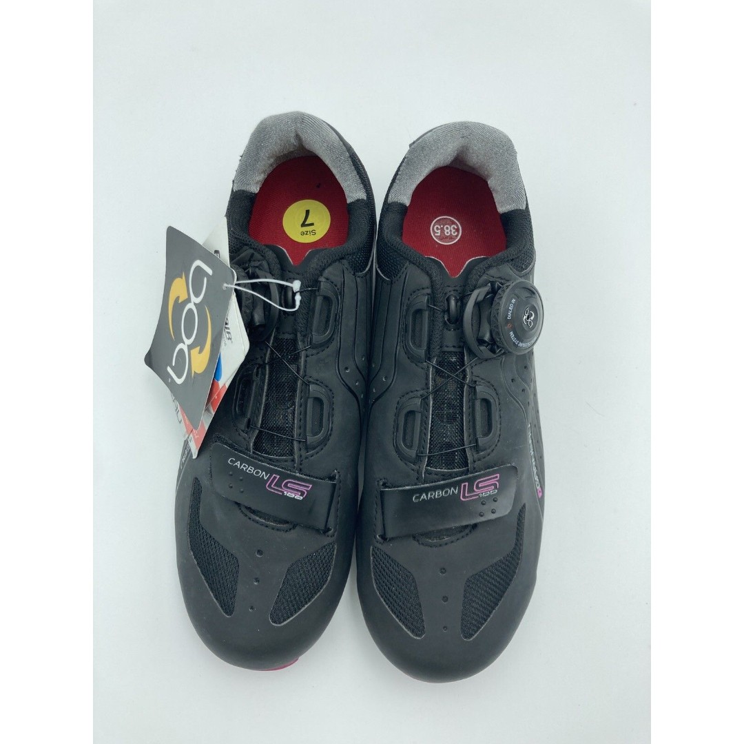 Louis Garneau Carbon LS-100 Size 38.5 Road Bike Cycling Shoe Black Pink
