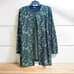 Misook M Heritage Fit Open Front Green Black Cardigan Sweater Jacket
