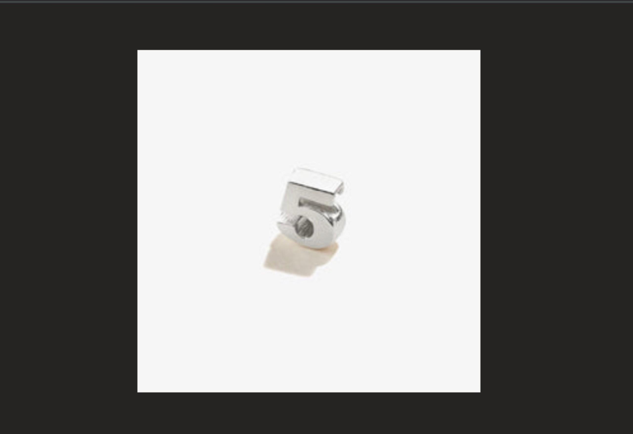 Sterling silver 5 sliding charm