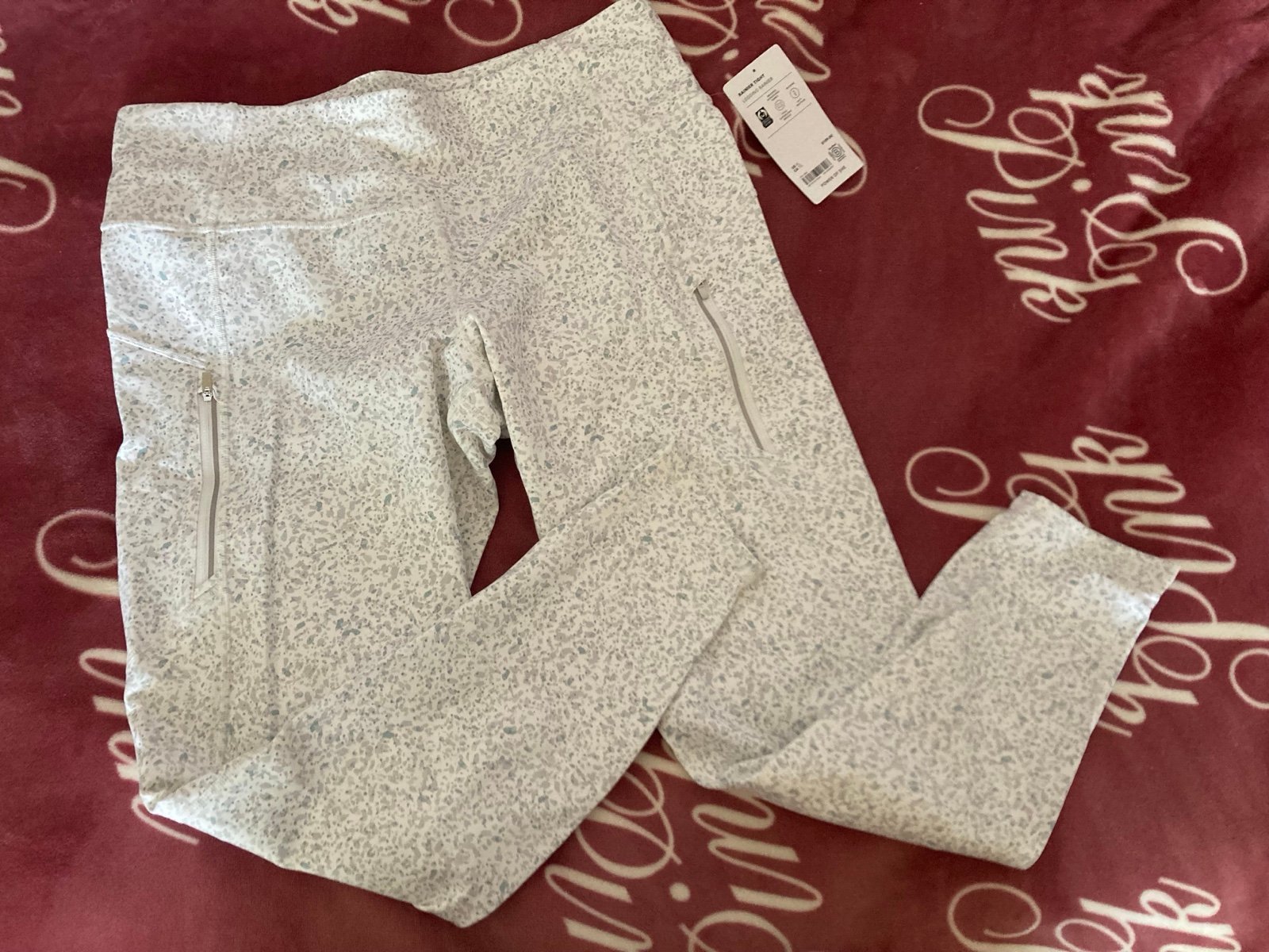 Athleta Size XL Rainier Leggings high rise, new with tags, jasper white blue