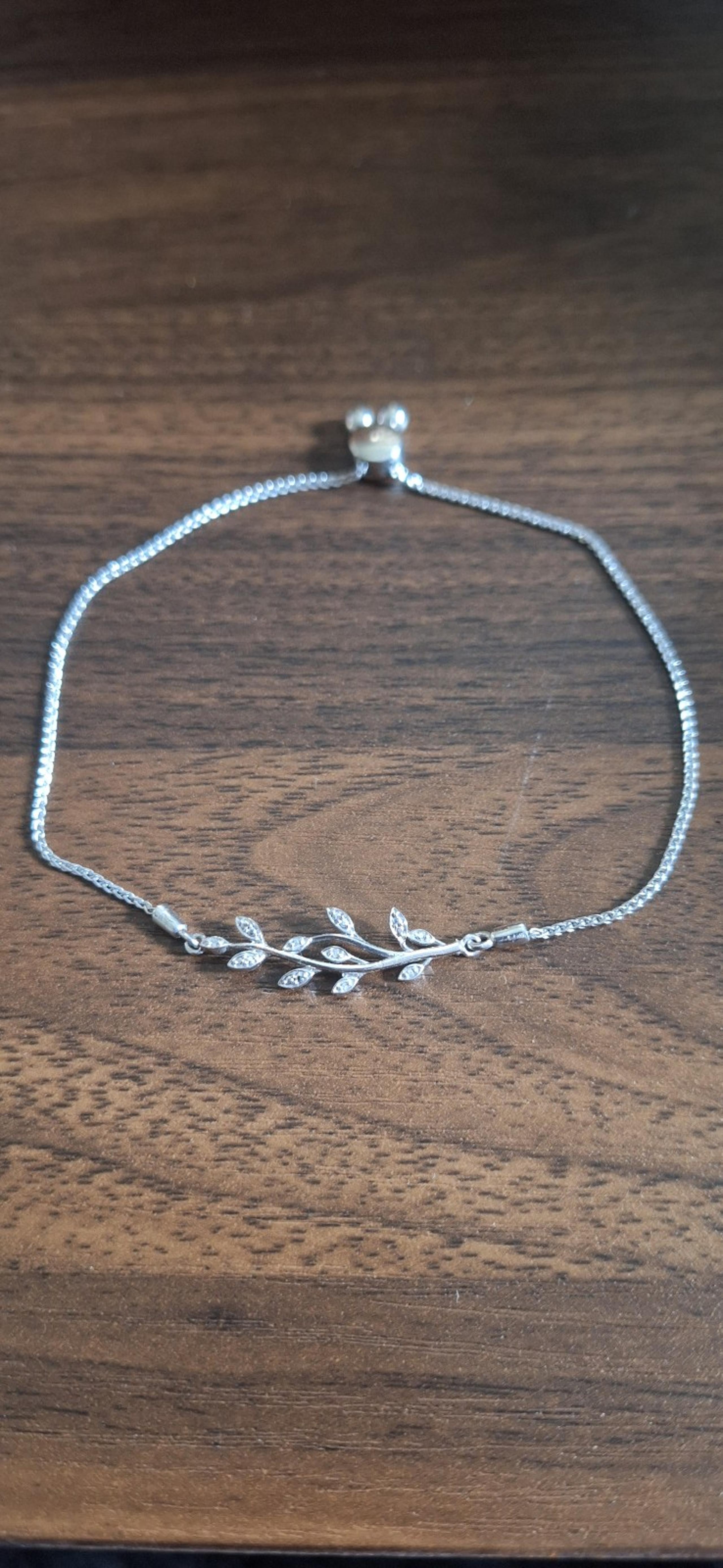 925 Silver Diamond bolero bracelet