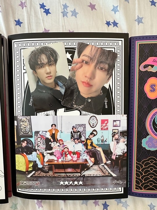 Stray Kids Changbin 5 Star Album Signed Post Card Set With Photocards