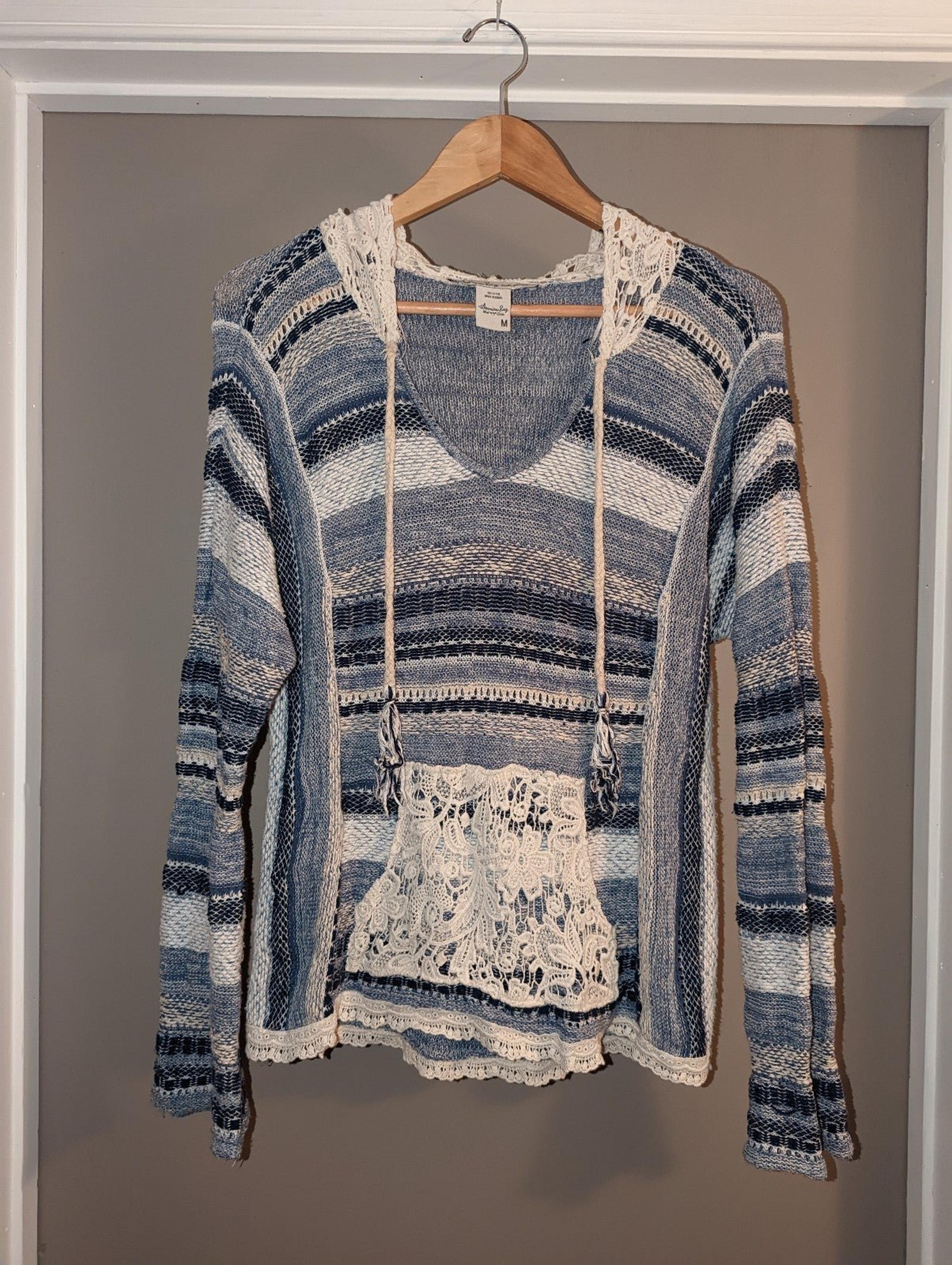 American Rag Crochet Hoodie