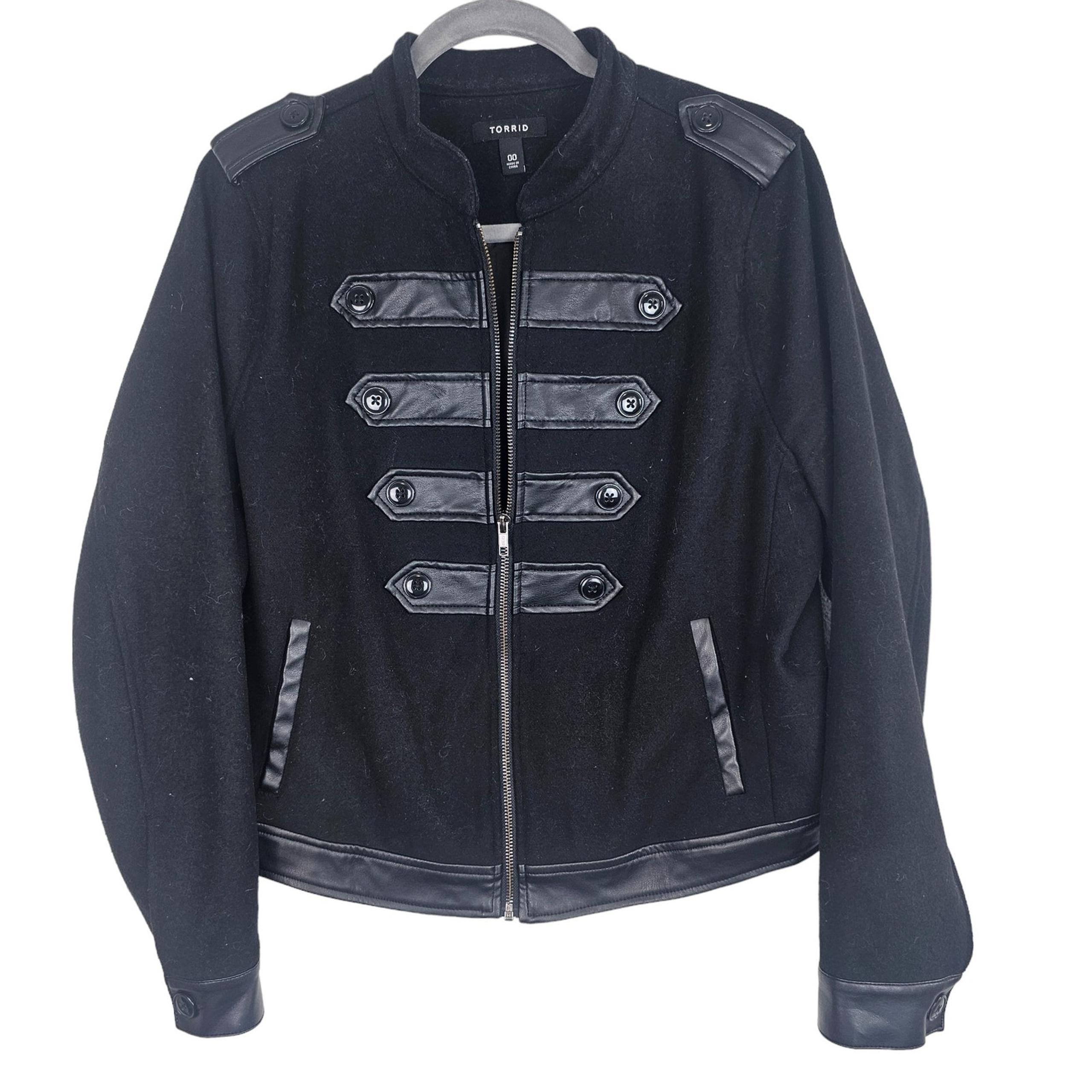 Torrid Jacket Military Jacket Women 00 Black Wool Jacket Women Cropped Jacket