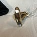 Calvin Klein Continuity Slim Oval Faceted Yellow Glass Stone Ring Size 6 NWT