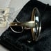 Calvin Klein Continuity Slim Oval Faceted Yellow Glass Stone Ring Size 6 NWT