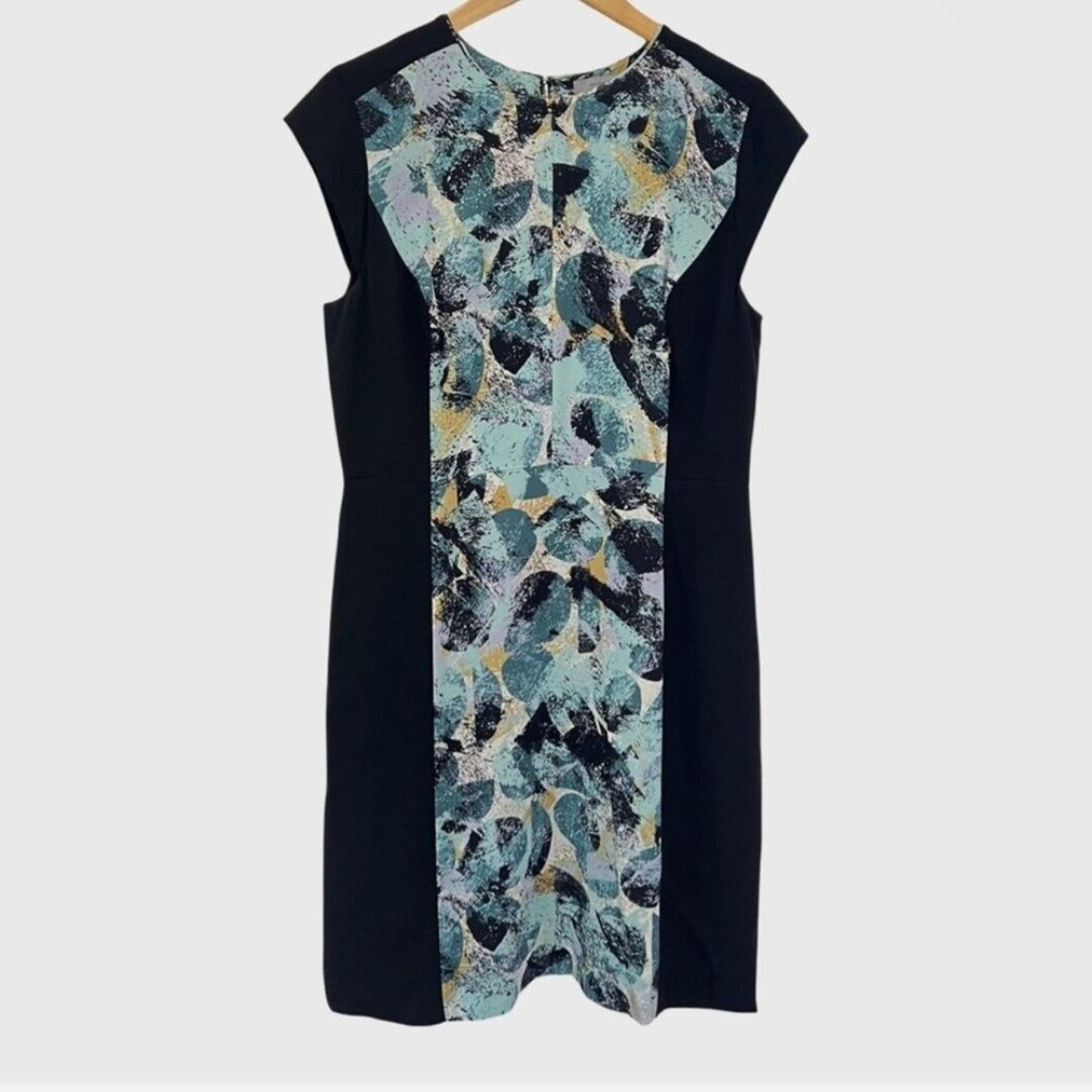 Anthro Silk Sheath Dress - Abstract Print, Size 8, NWOT