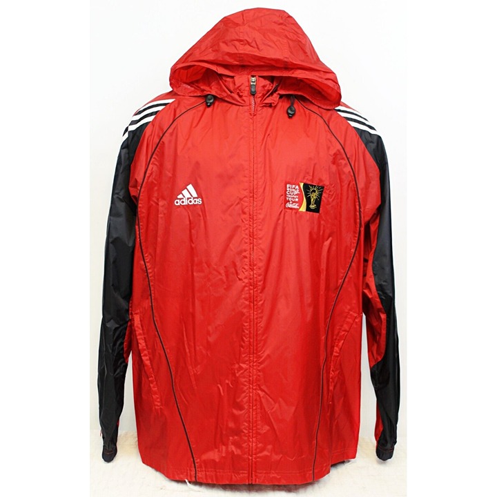 Adidas Men XL 2005 FIFA World Cup Trophy Tour By CocaCola Red Windbreaker Jacket