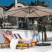 10 ft Patio Umbrella Outdoor with 8 Sturdy Ribs