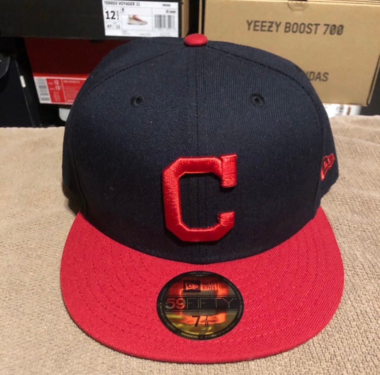 New Era On Field Black UV Cleveland Indians Fitted size 7 7/8
