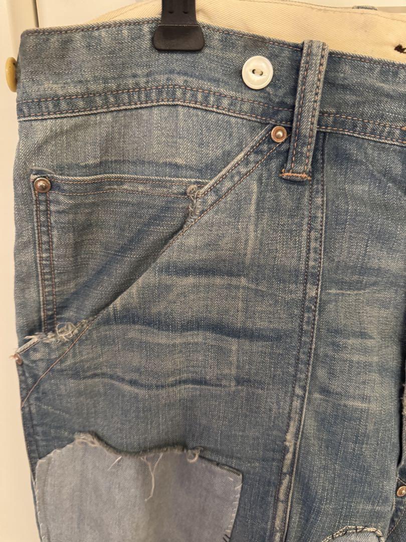 RRL REPAIRED DENIM PAINTER PANTS