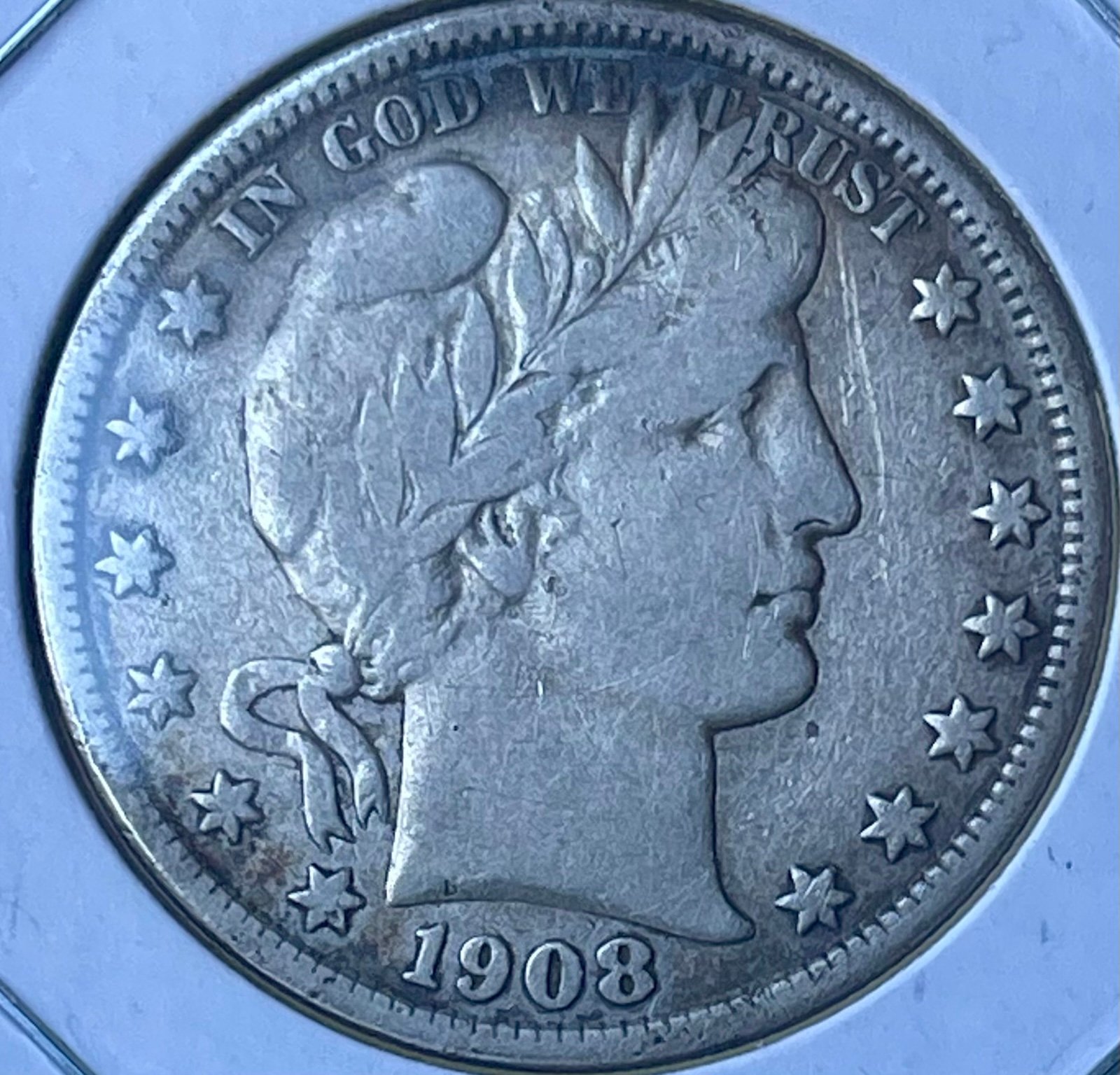 1908-D Barber Silver Dollar ~ Circulated Very Good Condition