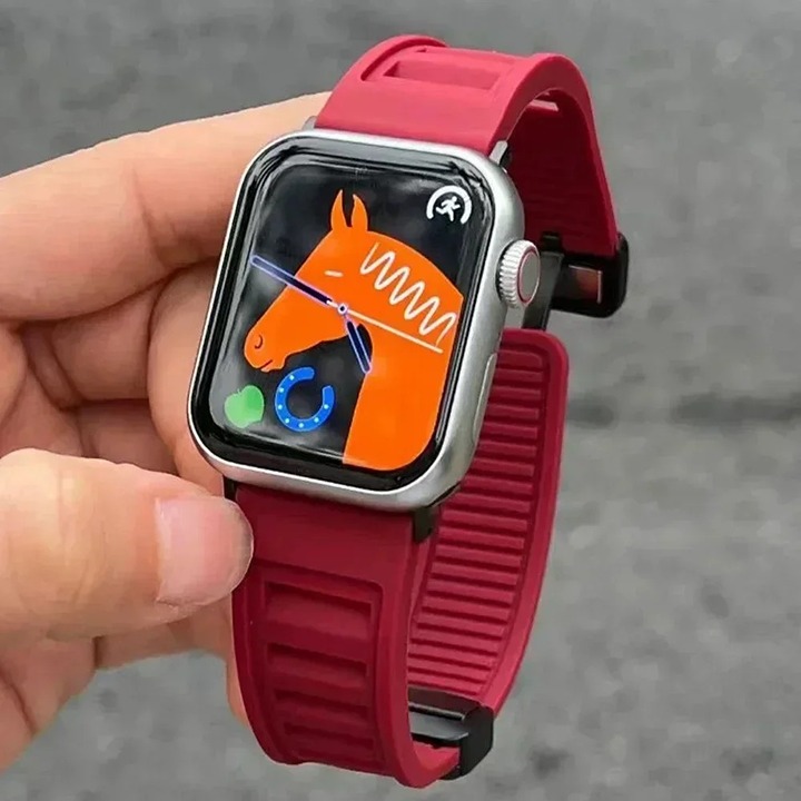 Soft Silicone Magnetic Band for Apple Watch Breathable Strap for iWatch 10 42mm