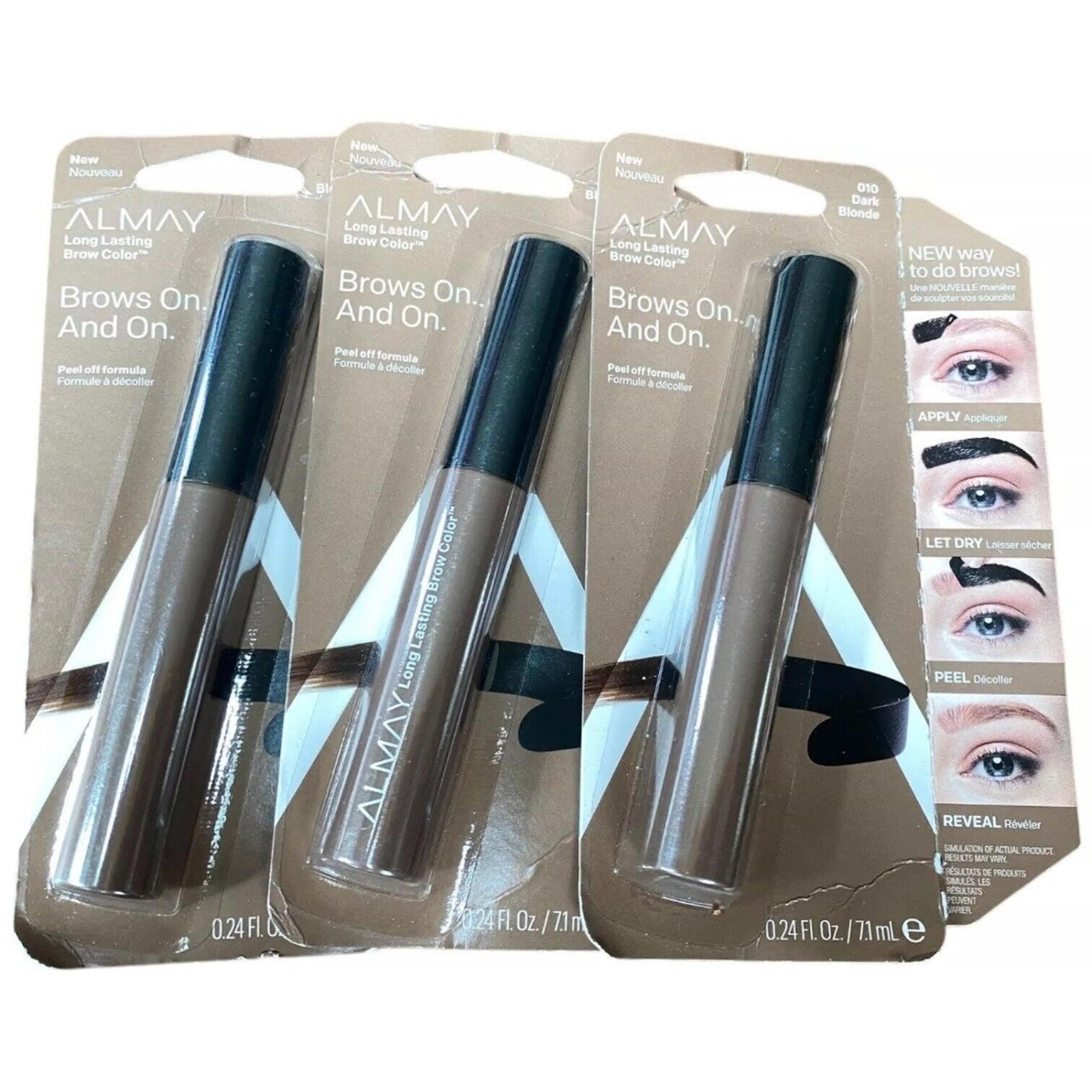 (3) Almay Long Lasting Brow Color BROWS ON AND ON  010 Dark Blonde Full Size New