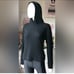 Beyond Yoga waffle knit hooded sweater In black color Size Large